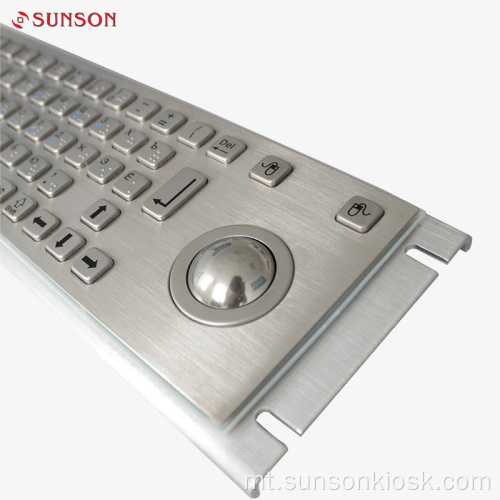 IP65 Stainless Steel Keyboard Bil Trackball għat-Terminal Self Service